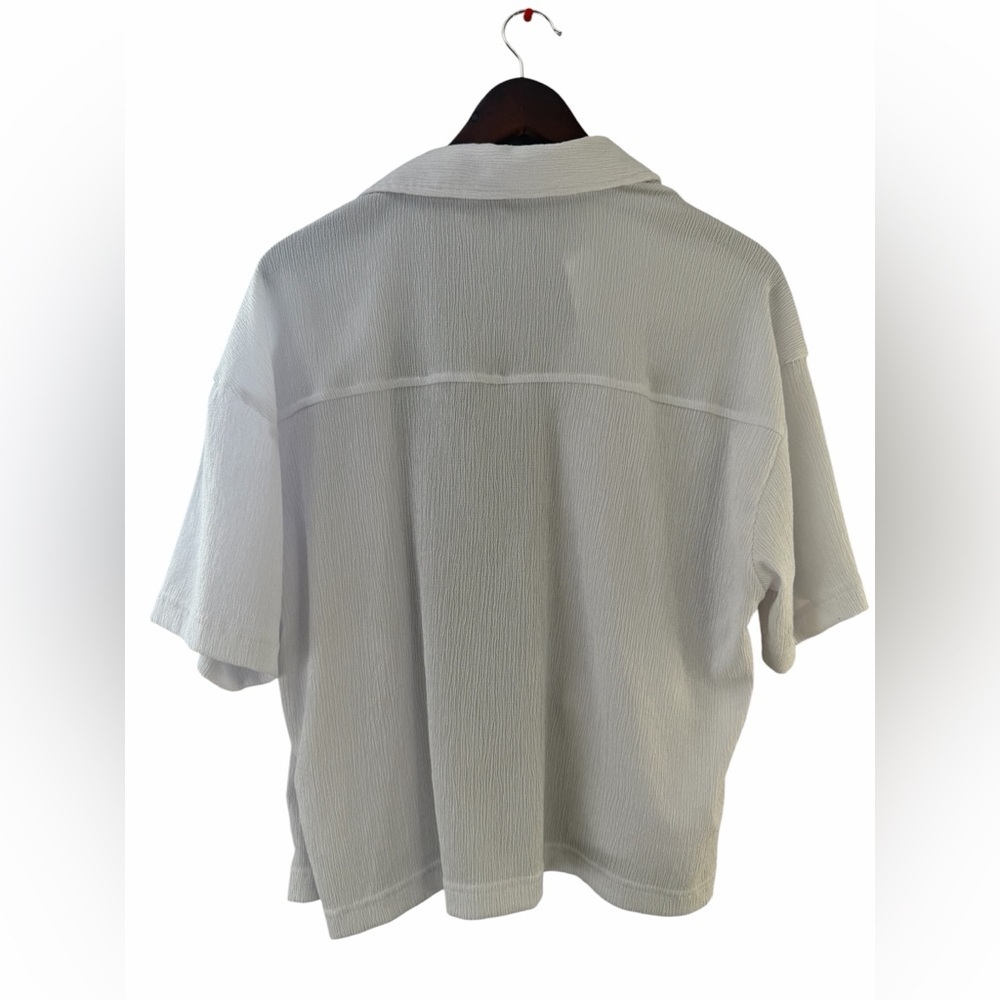 Lily Morgan White Short-Sleeve Button-Up Shirt - Picture 3 of 4